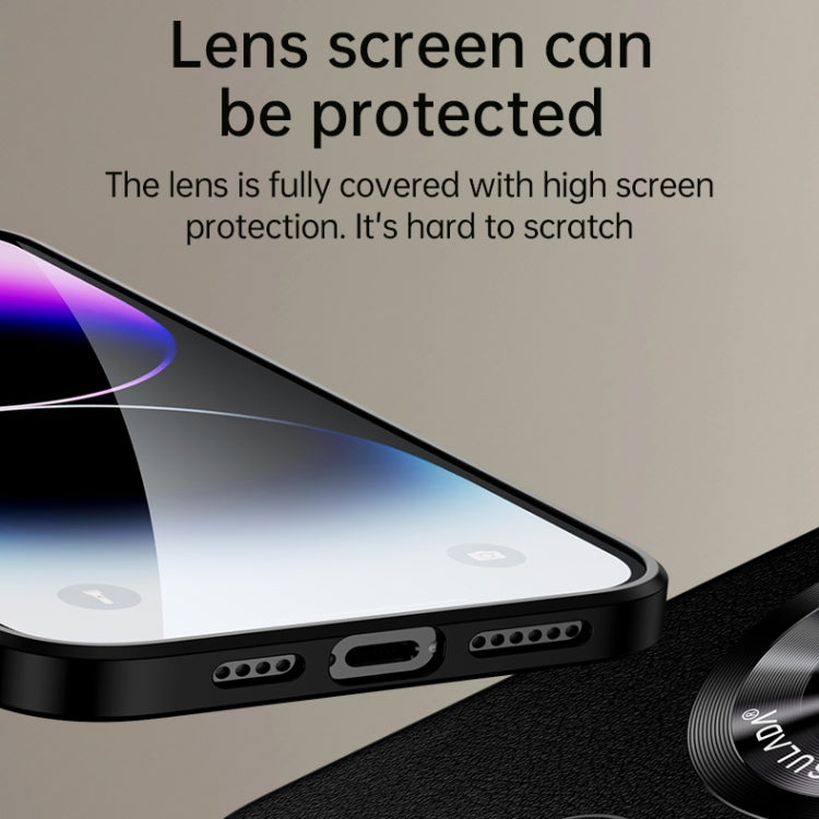 For iPhone 14 SULADA Microfiber Leather MagSafe Magnetic Phone Case(Sierra Blue) - HoMEdemic™ 