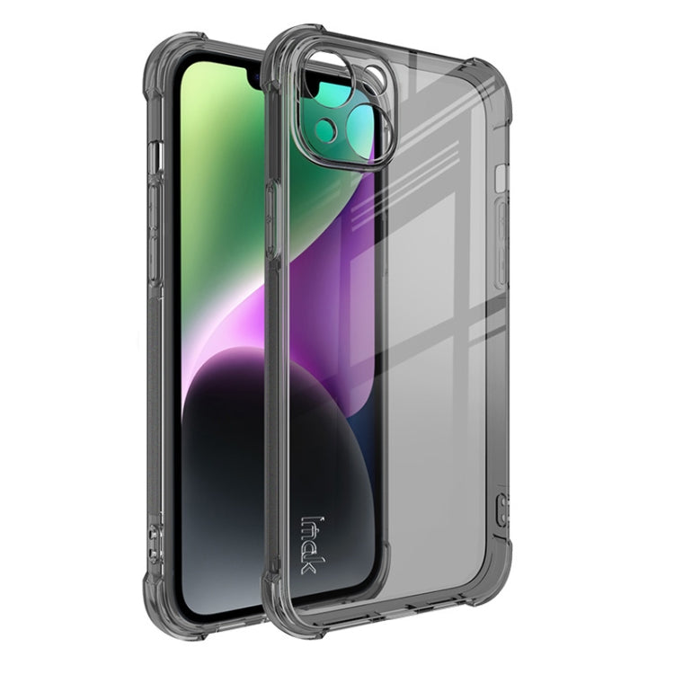 For iPhone 14 imak Shockproof Airbag TPU Phone Case(Transparent Black) - HoMEdemic™ 