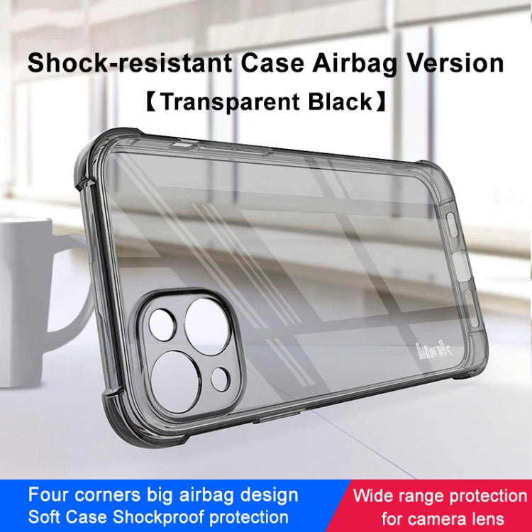 For iPhone 14 imak Shockproof Airbag TPU Phone Case(Transparent Black) - HoMEdemic™ 