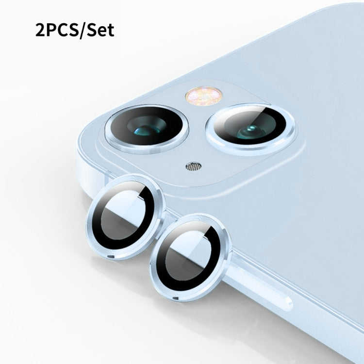 For iPhone 15 / 15 Plus ENKAY 9H Rear Lens Aluminium Alloy Tempered Glass Film(Blue) - HoMEdemic™ 