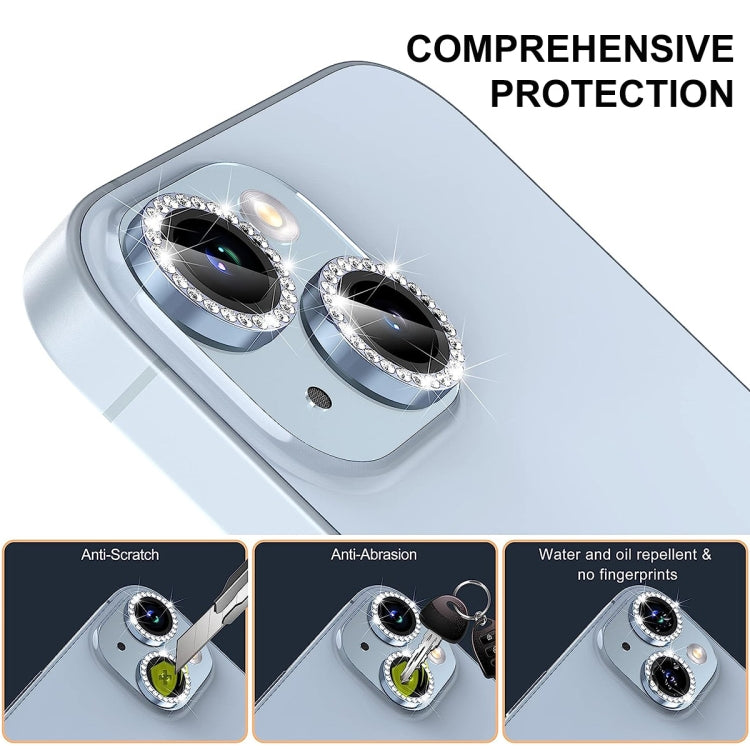 For iPhone 15 / 15 Plus ENKAY AR Anti-reflection Individual Diamond Ring Camera Lens Glass Full Film(Colorful) - HoMEdemic™ 