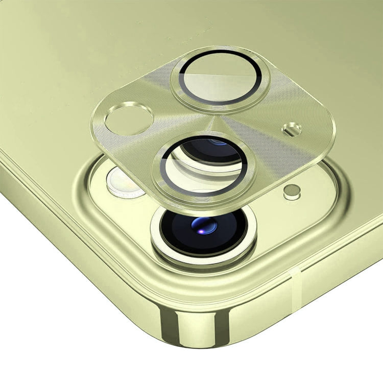 For iPhone 15 / 15 Plus ENKAY Aluminium Alloy Tempered Glass Lens Cover Film(Yellow) - HoMEdemic™ 