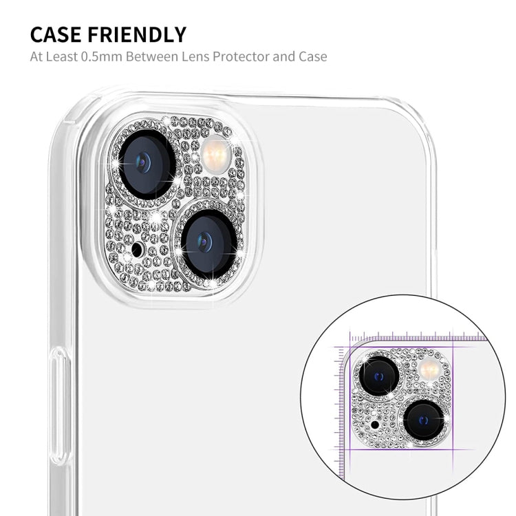 For iPhone 15 / 15 Plus ENKAY Hat-Prince Blink Diamond Camera Lens Aluminium Alloy + Tempered Glass Full Coverage Protector(Colorful) - HoMEdemic™ 