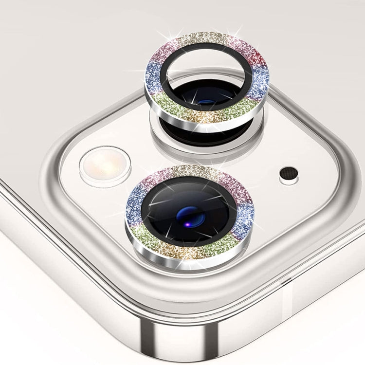 For iPhone 15 / 15 Plus ENKAY Hat-Prince Glitter Rear Lens Aluminium Alloy Tempered Glass Film(Colorful) - HoMEdemic™ 