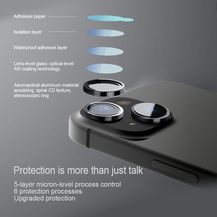 For iPhone 15  / 15 Plus NILLKIN Color Mirror Series Lens Film - HoMEdemic™ 