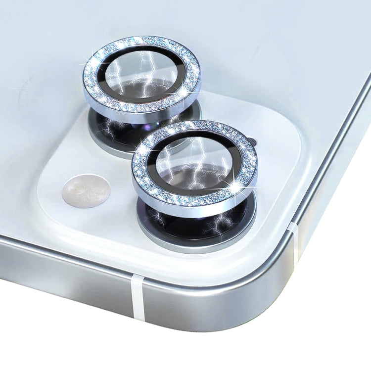 For iPhone 15 / 15 Plus NORTHJO Camera Lens Protector Tempered Glass Bling Glitter Metal Ring Film(Blue) - HoMEdemic™ 