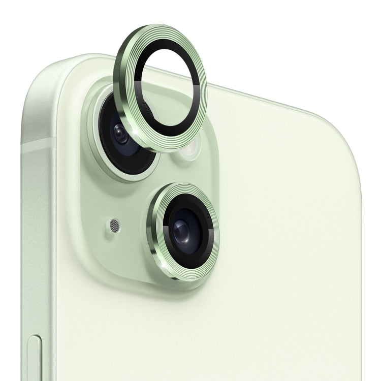 For iPhone 15 / 15 Plus NORTHJO Camera Lens Protector Tempered Glass CD Vein Metal Ring Film(Green) - HoMEdemic™ 