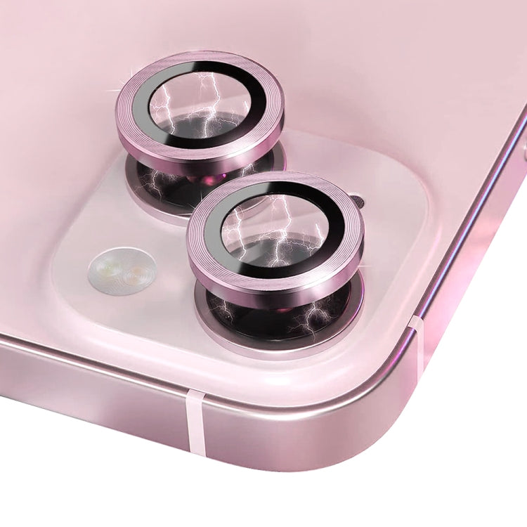 For iPhone 15 / 15 Plus NORTHJO Camera Lens Protector Tempered Glass CD Vein Metal Ring Film(Pink) - HoMEdemic™ 