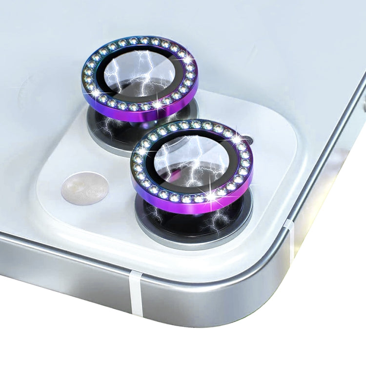 For iPhone 15 / 15 Plus NORTHJO Camera Lens Protector Tempered Glass Metal Rhinestone Ring Film(Colorful) - HoMEdemic™ 