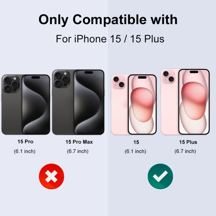 For iPhone 15 / 15 Plus NORTHJO Camera Lens Protector Tempered Glass Metal Rhinestone Ring Film(Graphite) - HoMEdemic™ 