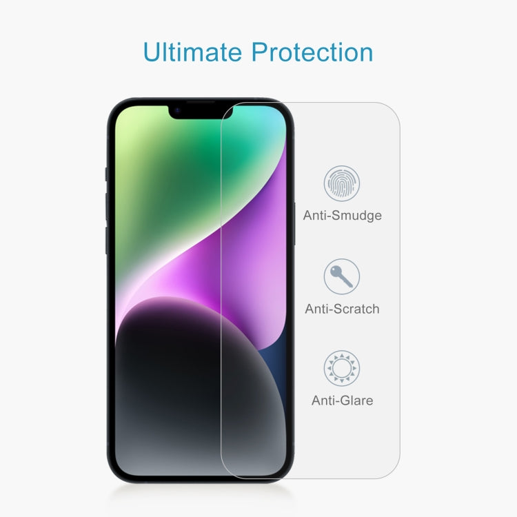 For iPhone 15 / 15 Pro 10pcs 0.26mm 9H 2.5D High Aluminum Tempered Glass Film - HoMEdemic™ 