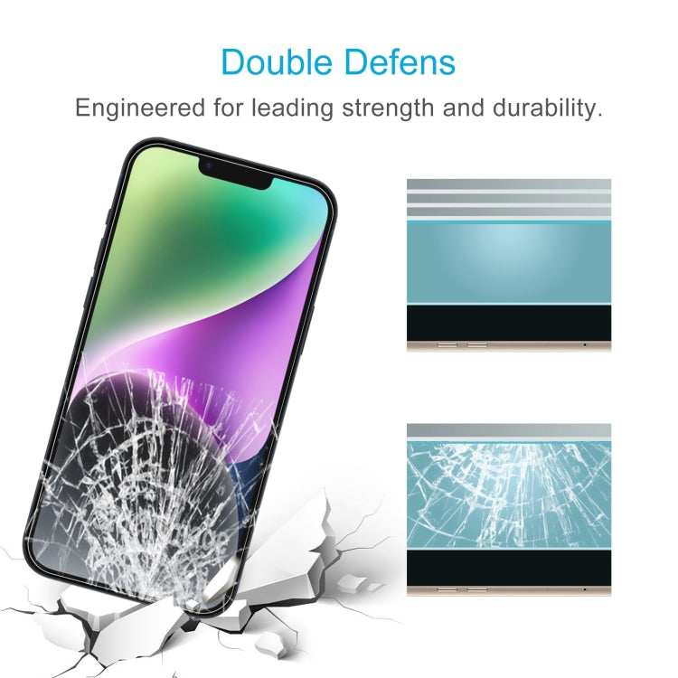 For iPhone 15 / 15 Pro 10pcs 0.26mm 9H 2.5D High Aluminum Tempered Glass Film - HoMEdemic™ 