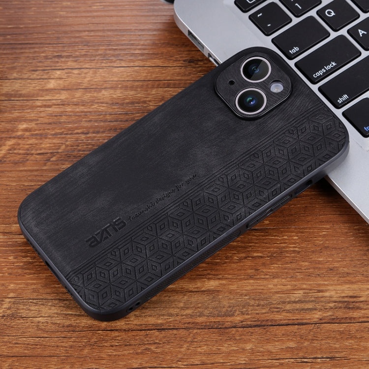 For iPhone 15 AZNS 3D Embossed Skin Feel Phone Case(Black) - HoMEdemic™ 