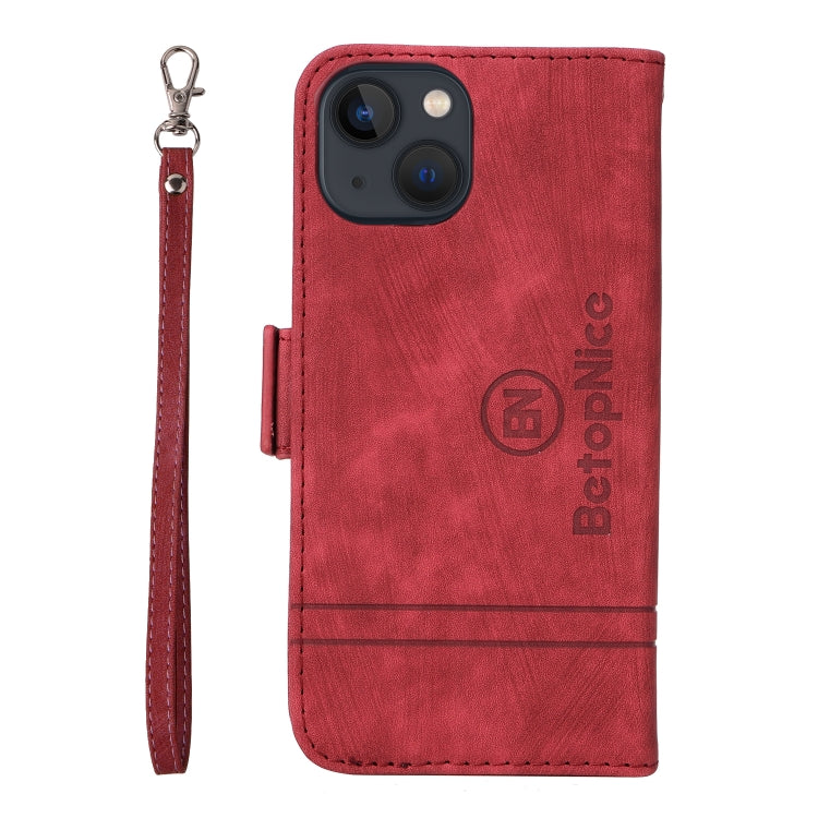 For iPhone 15 BETOPNICE Dual-side Buckle Leather Phone Case(Red) - HoMEdemic™ 