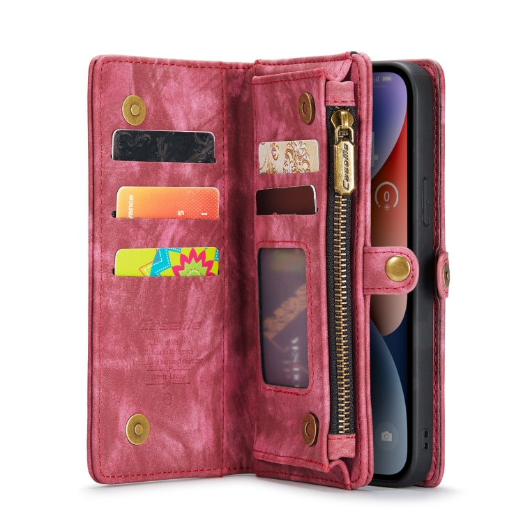 For iPhone 15 CaseMe 008 Detachable Multifunctional Leather Phone Case(Red) - HoMEdemic™ 