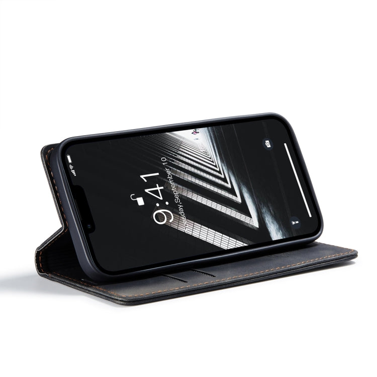 For iPhone 15 CaseMe 013 Multifunctional Horizontal Flip Leather Phone Case(Black) - HoMEdemic™ 