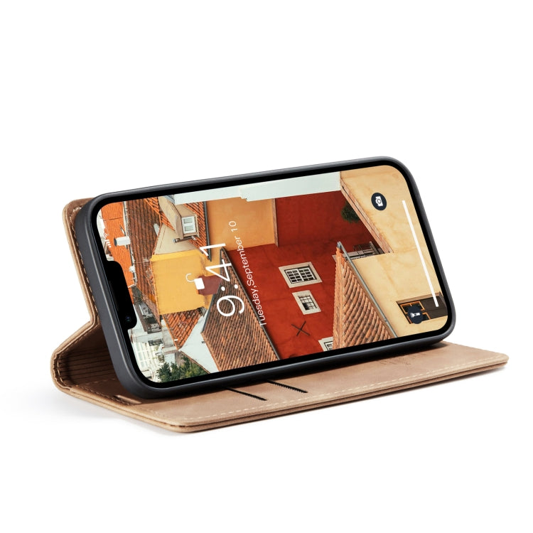 For iPhone 15 CaseMe 013 Multifunctional Horizontal Flip Leather Phone Case(Brown) - HoMEdemic™ 