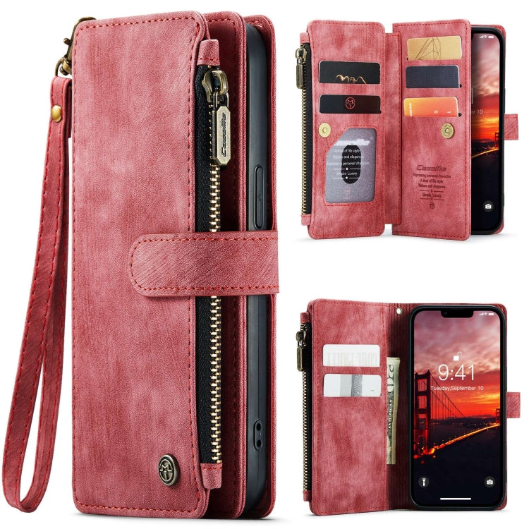 For iPhone 15 CaseMe C30 Multifunctional Leather Phone Case(Red) - HoMEdemic™ 