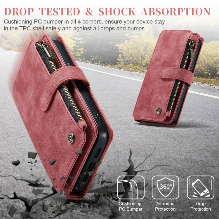 For iPhone 15 CaseMe C30 Multifunctional Leather Phone Case(Red) - HoMEdemic™ 