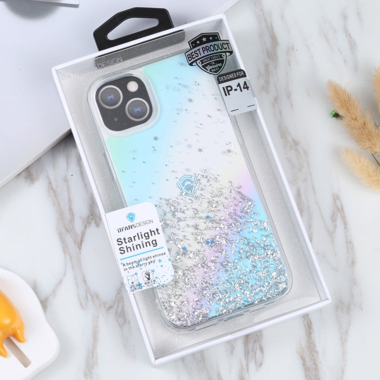 For iPhone 15 DFANS DESIGN Golden Diamond TPU+PC Phone Case(Blue) - HoMEdemic™ 