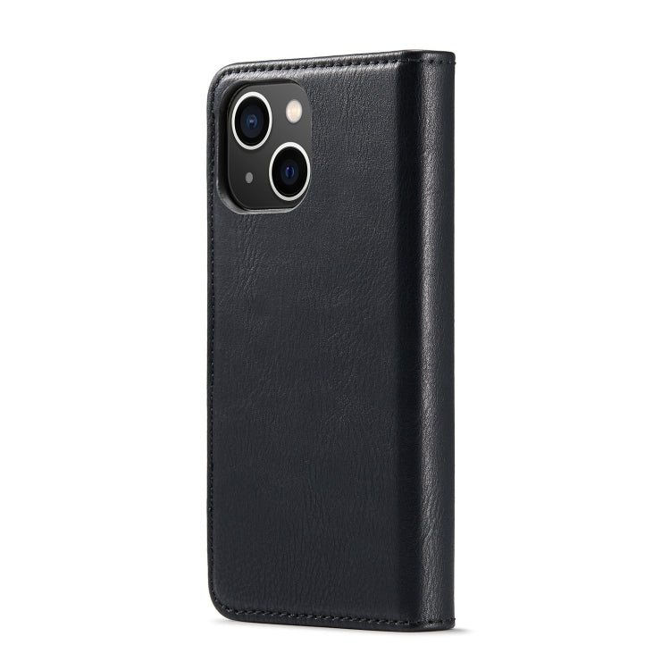 For iPhone 15 DG.MING Crazy Horse Texture Detachable Magnetic Leather Phone Case(Black) - HoMEdemic™ 