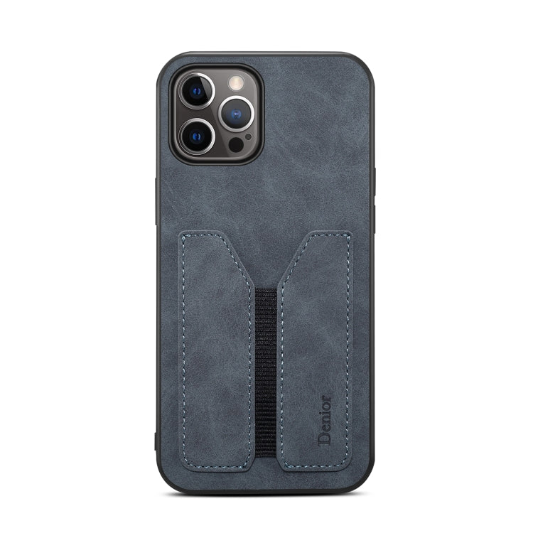 For iPhone 15 Denior DV Elastic Card Slot PU Back Cover Phone Case(Grey) - HoMEdemic™ 