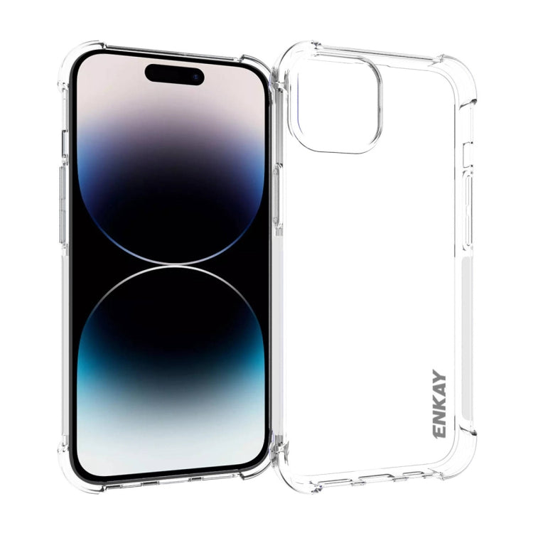 For iPhone 15 ENKAY Hat-Prince Transparent TPU Shockproof Phone Case - HoMEdemic™ 