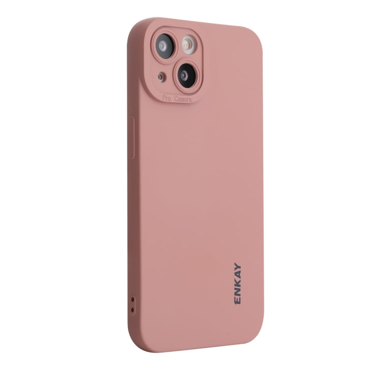 For iPhone 15 ENKAY Liquid Silicone Soft Shockproof Phone Case(Pink) - HoMEdemic™ 
