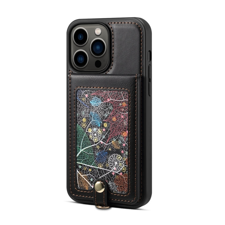 For iPhone 15 ESEBLE Star Series Lanyard Holder Card Slot Phone Case(Black) - HoMEdemic™ 