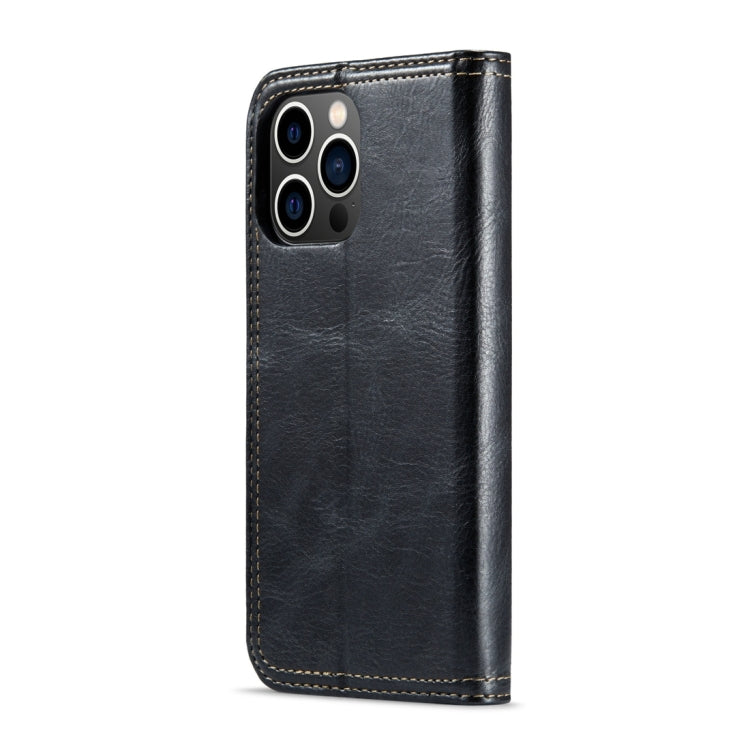 For iPhone 15 Fierre Shann Vintage Bark Texture Wallet Leather Phone Case(Black) - HoMEdemic™ 