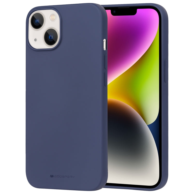 For iPhone 15 GOOSPERY SOFT FEELING Liquid TPU Soft Phone Case(Dark Blue) - HoMEdemic™ 