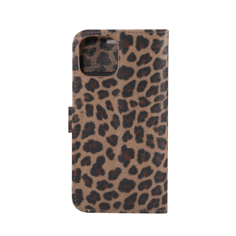 For iPhone 15 Leopard Pattern Horizontal Flip Leather Phone Case(Brown) - HoMEdemic™ 
