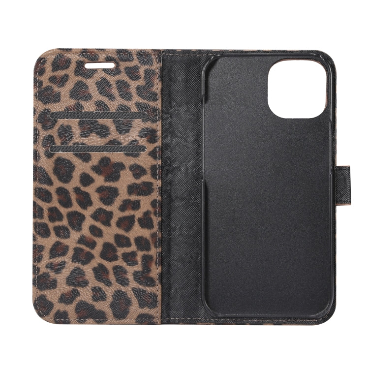 For iPhone 15 Leopard Pattern Horizontal Flip Leather Phone Case(Brown) - HoMEdemic™ 
