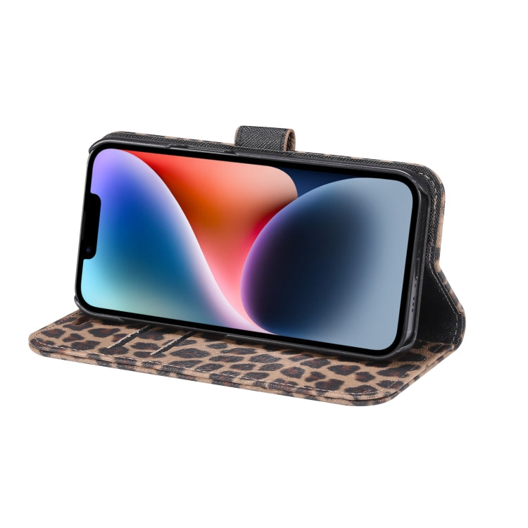 For iPhone 15 Leopard Pattern Horizontal Flip Leather Phone Case(Brown) - HoMEdemic™ 