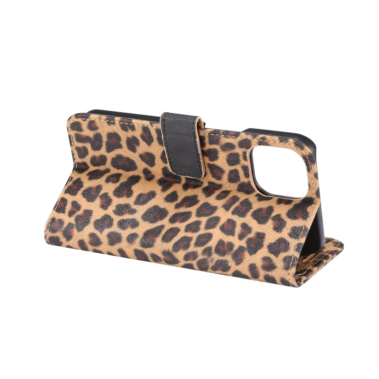 For iPhone 15 Leopard Pattern Horizontal Flip Leather Phone Case(Yellow) - HoMEdemic™ 