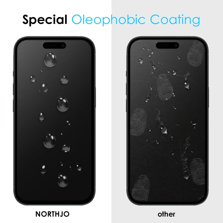 For iPhone 15 NORTHJO A++ 28 Degree Privacy Full Glue Silk Printing Tempered Glass Film - HoMEdemic™ 
