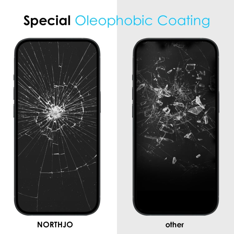 For iPhone 15 NORTHJO A++ 28 Degree Privacy Full Glue Silk Printing Tempered Glass Film - HoMEdemic™ 