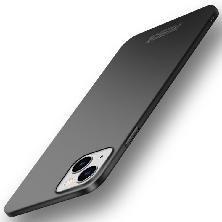 For iPhone 15 PINWUYO Micro-Frosted PC Ultra-thin Hard Phone Case with Magsafe Magnetic Ring(Black) - HoMEdemic™ 