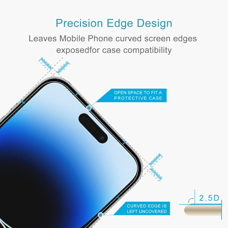 For iPhone 15 Plus / 15 Pro Max 10pcs 0.26mm 9H 2.5D High Aluminum Tempered Glass Film - HoMEdemic™ 