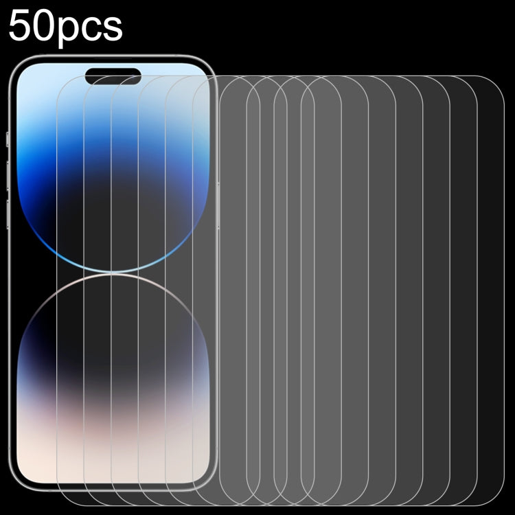 For iPhone 15 Plus / 15 Pro Max 50pcs 0.26mm 9H 2.5D High Aluminum Tempered Glass Film - HoMEdemic™ 