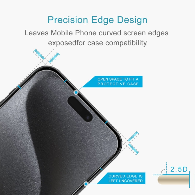 For iPhone 15 Plus / 15 Pro Max 50pcs 0.26mm 9H 2.5D Tempered Glass Film - HoMEdemic™ 