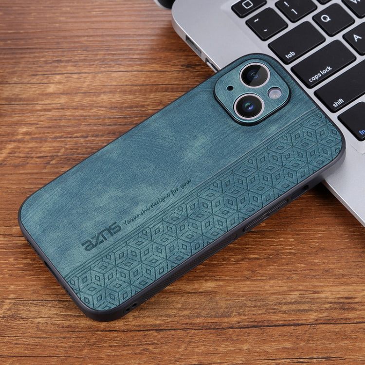 For iPhone 15 Plus AZNS 3D Embossed Skin Feel Phone Case(Dark Green) - HoMEdemic™ 