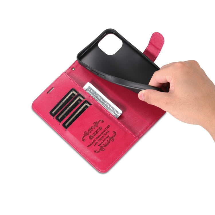 For iPhone 15 Plus AZNS Sheepskin Texture Flip Leather Phone Case(Red) - HoMEdemic™ 