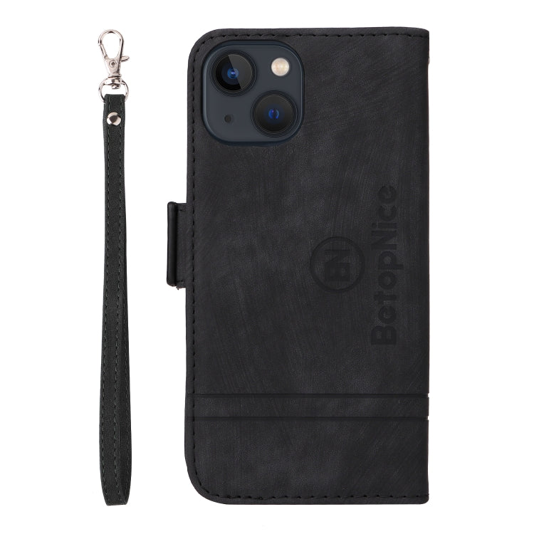 For iPhone 15 Plus BETOPNICE Dual-side Buckle Leather Phone Case(Black) - HoMEdemic™ 