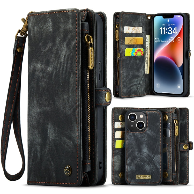 For iPhone 15 Plus CaseMe 008 Detachable Multifunctional Leather Phone Case(Black) - HoMEdemic™ 