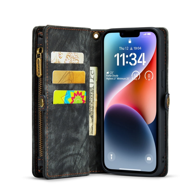 For iPhone 15 Plus CaseMe 008 Detachable Multifunctional Leather Phone Case(Black) - HoMEdemic™ 