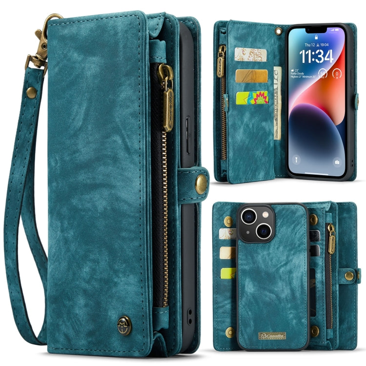 For iPhone 15 Plus CaseMe 008 Detachable Multifunctional Leather Phone Case(Blue) - HoMEdemic™ 