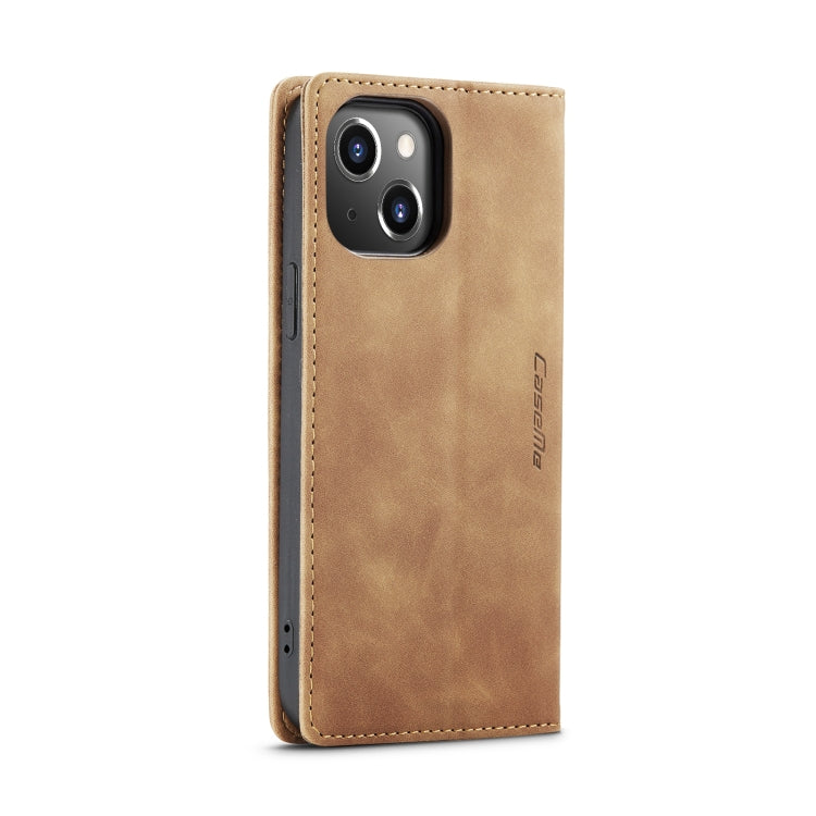 For iPhone 15 Plus CaseMe 013 Multifunctional Horizontal Flip Leather Phone Case(Brown) - HoMEdemic™ 
