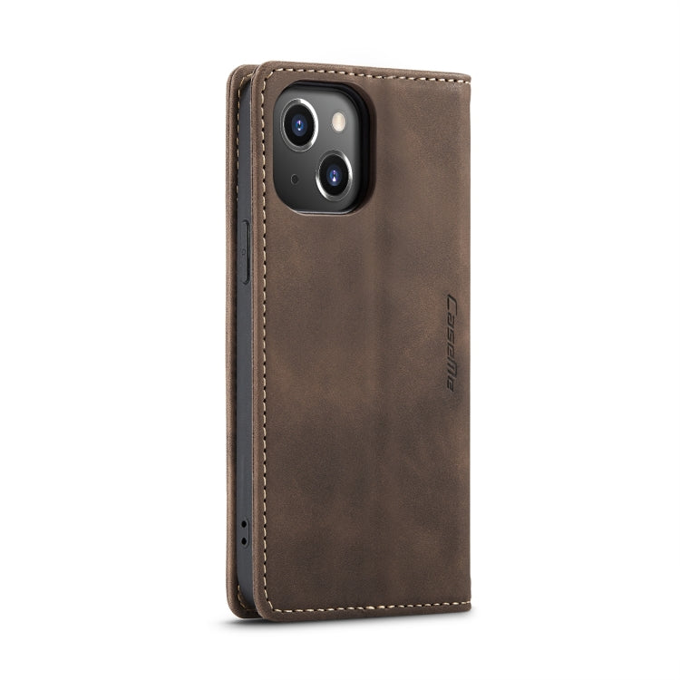For iPhone 15 Plus CaseMe 013 Multifunctional Horizontal Flip Leather Phone Case(Coffee) - HoMEdemic™ 