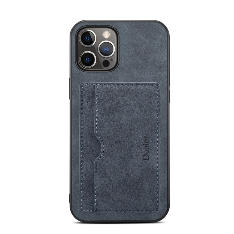 For iPhone 15 Plus Denior PU Single Card Slot Holder Phone Case(Grey) - HoMEdemic™ 
